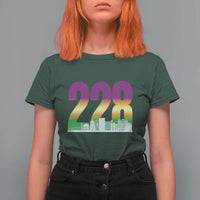 Funny Mardi Gras In Biloxi Mississippi T Shirt For Women 228 Skyline Area Code