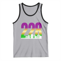 Funny Mardi Gras In Biloxi Mississippi Tank Top 228 Skyline Area Code