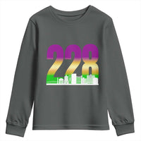 Funny Mardi Gras In Biloxi Mississippi Youth Sweatshirt 228 Skyline Area Code