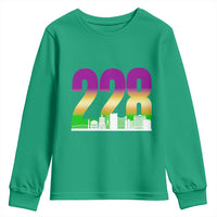 Funny Mardi Gras In Biloxi Mississippi Youth Sweatshirt 228 Skyline Area Code