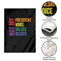 Not My President Not My Voice Not My Values Not My Beliefs Garden Flag Vintage Rainbow Text - Wonder Print Shop