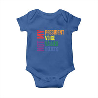 Not My President Not My Voice Not My Values Not My Beliefs Baby Onesie Vintage Rainbow Text