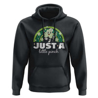 Funny St Patrick's Day Nurse Hoodie Just A Little Pinch Rainbow Shamrock