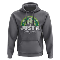 Funny St Patrick's Day Nurse Hoodie Just A Little Pinch Rainbow Shamrock