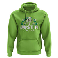 Funny St Patrick's Day Nurse Hoodie Just A Little Pinch Rainbow Shamrock