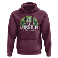 Funny St Patrick's Day Nurse Hoodie Just A Little Pinch Rainbow Shamrock