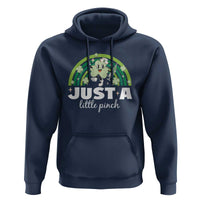 Funny St Patrick's Day Nurse Hoodie Just A Little Pinch Rainbow Shamrock