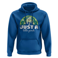 Funny St Patrick's Day Nurse Hoodie Just A Little Pinch Rainbow Shamrock