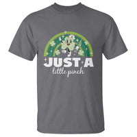 Funny St Patrick's Day Nurse T Shirt Just A Little Pinch Rainbow Shamrock