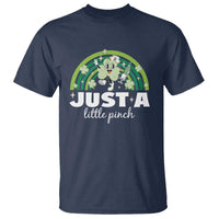 Funny St Patrick's Day Nurse T Shirt Just A Little Pinch Rainbow Shamrock