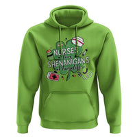 Funny St Patrick's Day Nurse Hoodie Nurses Love Shenanigans Nurse Life Shamrock