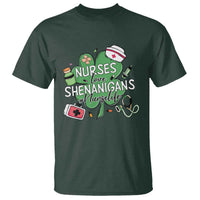 Funny St Patrick's Day Nurse T Shirt Nurses Love Shenanigans Nurse Life Shamrock