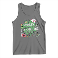 Funny St Patrick's Day Nurse Tank Top Nurses Love Shenanigans Nurse Life Shamrock