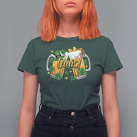 Funny St Patrick's Day Irish Beer Drinking Craic T Shirt For Women