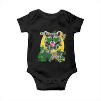 Funny St Patrick's Day Racoon Baby Onesie Kiss Me I'm Feral Horseshoe Shamrock