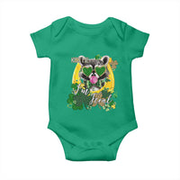 Funny St Patrick's Day Racoon Baby Onesie Kiss Me I'm Feral Horseshoe Shamrock