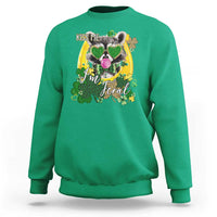 Funny St Patrick's Day Racoon Sweatshirt Kiss Me I'm Feral Horseshoe Shamrock