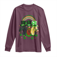 Funny St Patrick's Day Horse Long Sleeve Shirt Happy St Horsetrick's Day Shamrock