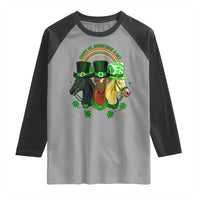 Funny St Patrick's Day Horse Raglan Shirt Happy St Horsetrick's Day Shamrock