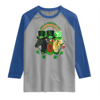 Funny St Patrick's Day Horse Raglan Shirt Happy St Horsetrick's Day Shamrock