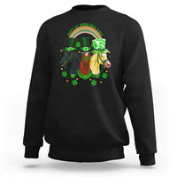 Funny St Patrick's Day Horse Sweatshirt Happy St Horsetrick's Day Shamrock