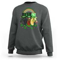 Funny St Patrick's Day Horse Sweatshirt Happy St Horsetrick's Day Shamrock