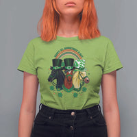 Funny St Patrick's Day Horse T Shirt For Women Happy St Horsetrick's Day Shamrock