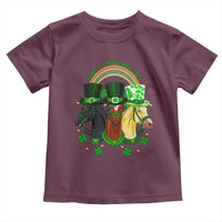 Funny St Patrick's Day Horse Toddler T Shirt Happy St Horsetrick's Day Shamrock