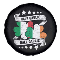 Funny Half Gaelic Half Garlic Spare Tire Cover Irish Italian St. Patrick's Day