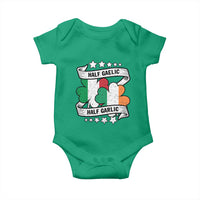 Funny Half Gaelic Half Garlic Baby Onesie Irish Italian St. Patrick's Day