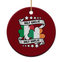 Funny Half Gaelic Half Garlic Ceramic Ornament Irish Italian St. Patrick's Day - Wonder Print Shop