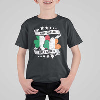 Funny Half Gaelic Half Garlic T Shirt For Kid Irish Italian St. Patrick's Day
