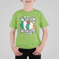Funny Half Gaelic Half Garlic T Shirt For Kid Irish Italian St. Patrick's Day