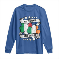 Funny Half Gaelic Half Garlic Long Sleeve Shirt Irish Italian St. Patrick's Day