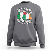 Funny Half Gaelic Half Garlic Sweatshirt Irish Italian St. Patrick's Day