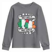 Funny Half Gaelic Half Garlic Youth Sweatshirt Irish Italian St. Patrick's Day