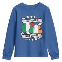 Funny Half Gaelic Half Garlic Youth Sweatshirt Irish Italian St. Patrick's Day