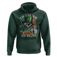 Irish Soldiers 1762 Hoodie The Irish We Drink And We Fight Shamrock Skull Beer