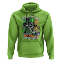 Irish Soldiers 1762 Hoodie The Irish We Drink And We Fight Shamrock Skull Beer