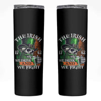 Irish Soldiers 1762 Skinny Tumbler The Irish We Drink And We Fight Shamrock Skull Beer - Wonder Print Shop