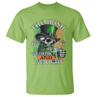 Irish Soldiers 1762 T Shirt The Irish We Drink And We Fight Shamrock Skull Beer