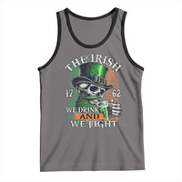 Irish Soldiers 1762 Tank Top The Irish We Drink And We Fight Shamrock Skull Beer