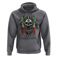 Funny Irish Warrior Hoodie Vintage Skull Celtic Cross Ireland Flag