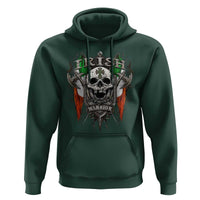 Funny Irish Warrior Hoodie Vintage Skull Celtic Cross Ireland Flag