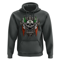 Funny Irish Warrior Hoodie Vintage Skull Celtic Cross Ireland Flag