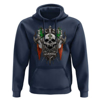 Funny Irish Warrior Hoodie Vintage Skull Celtic Cross Ireland Flag
