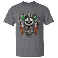 Funny Irish Warrior T Shirt Vintage Skull Celtic Cross Ireland Flag
