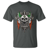 Funny Irish Warrior T Shirt Vintage Skull Celtic Cross Ireland Flag