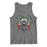 Funny Irish Warrior Tank Top Vintage Skull Celtic Cross Ireland Flag