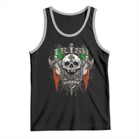 Funny Irish Warrior Tank Top Vintage Skull Celtic Cross Ireland Flag